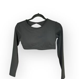ALO Black long sleeve crop top